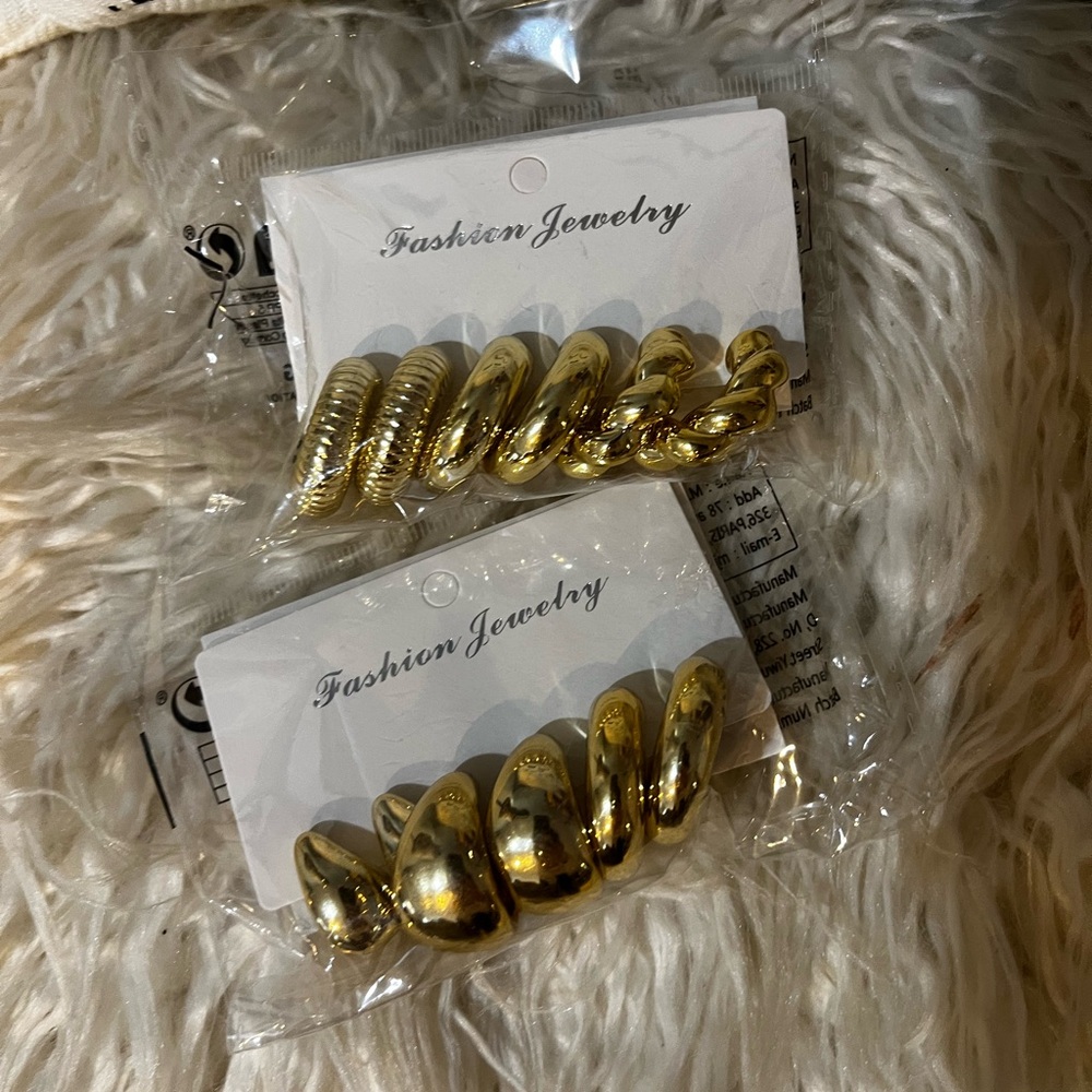 Fashion Jewelry Gold Earrings